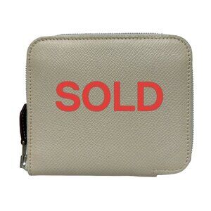HERMES Azap Compact Silkin - Craie Vertigo/Blue Brume Veau Epsom Z 581-080725